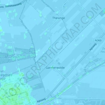 Mapa topográfico Lageweg, altitud, relieve