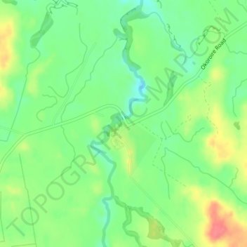 Mapa topográfico Okoroire, altitud, relieve