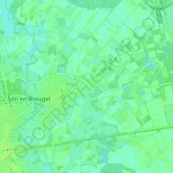 Mapa topográfico Eind, altitud, relieve