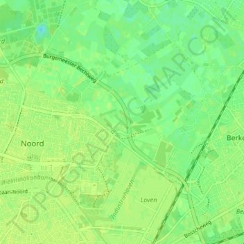 Mapa topográfico Hazennest, altitud, relieve