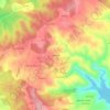 Mapa topográfico Amêndoa, altitud, relieve