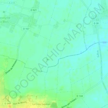 Mapa topográfico L Etape, altitud, relieve