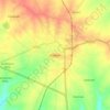 Mapa topográfico Washim, altitud, relieve
