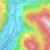 Mapa topográfico La Gusela, altitud, relieve