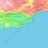 Mapa topográfico Folkestone, altitud, relieve