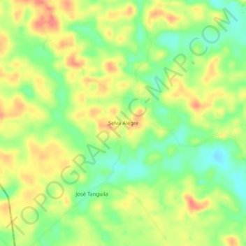 Mapa topográfico Selva Alegre, altitud, relieve