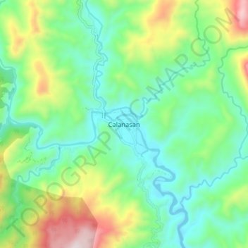 Mapa topográfico Calanasan, altitud, relieve