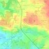 Mapa topográfico La Meillais, altitud, relieve