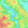 Mapa topográfico Boussac, altitud, relieve