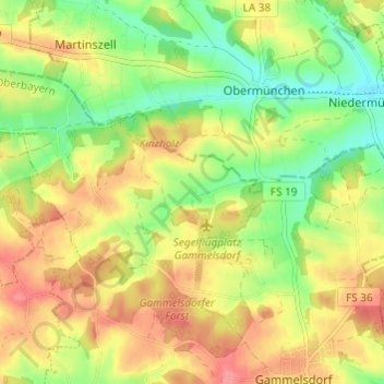 Mapa topográfico Häringschwaig, altitud, relieve