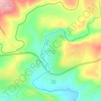 Mapa topográfico Breidbach, altitud, relieve