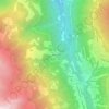 Mapa topográfico Pinsec, altitud, relieve