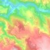 Mapa topográfico Les Hermes, altitud, relieve