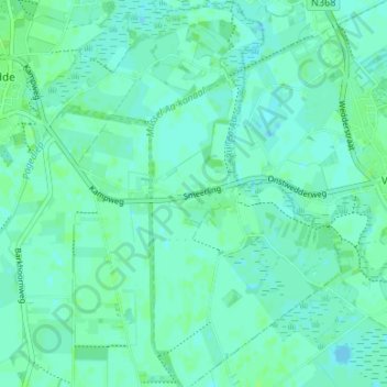 Mapa topográfico Smeerling, altitud, relieve