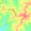 Mapa topográfico Abilene, altitud, relieve