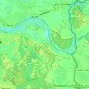 Mapa topográfico De Looi, altitud, relieve