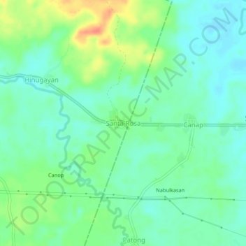 Mapa topográfico Santa Rosa, altitud, relieve