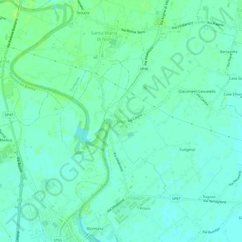 Mapa topográfico Tavo, altitud, relieve