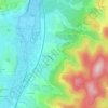 Mapa topográfico Les Cas, altitud, relieve