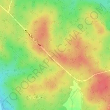 Mapa topográfico SK11, altitud, relieve