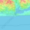Mapa topográfico Calabash Island, altitud, relieve