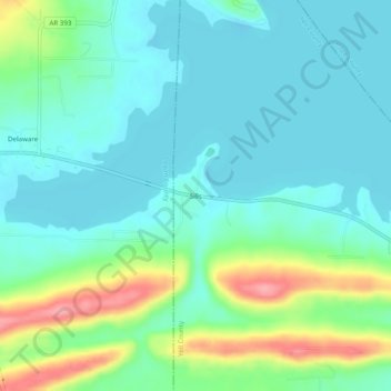 Mapa topográfico Sills, altitud, relieve