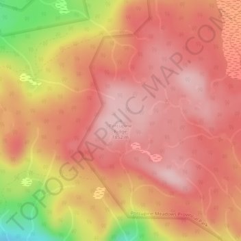 Mapa topográfico Porcupine Ridge, altitud, relieve