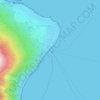 Mapa topográfico Stromboli Porto, altitud, relieve