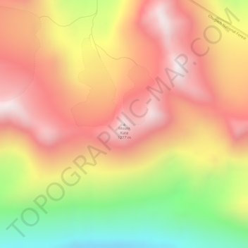 Mapa topográfico Mount Kate, altitud, relieve