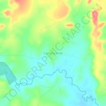 Mapa topográfico Canto Grande, altitud, relieve