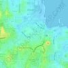 Mapa topográfico Teluk Tering, altitud, relieve
