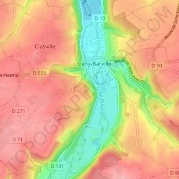 Mapa topográfico Les Criquets, altitud, relieve