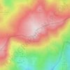 Mapa topográfico Pico El Nevero, altitud, relieve