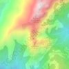 Mapa topográfico Aiguilles de Bavella, altitud, relieve