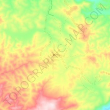 Mapa topográfico Haro, altitud, relieve