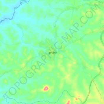 Mapa topográfico Jacobo, altitud, relieve