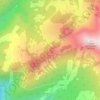 Mapa topográfico Sex des Paccots, altitud, relieve