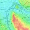 Mapa topográfico Bidston Hill, altitud, relieve