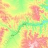 Mapa topográfico Xiahe, altitud, relieve