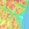 Mapa topográfico Widewater, altitud, relieve
