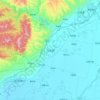 Mapa topográfico Wenshui, altitud, relieve