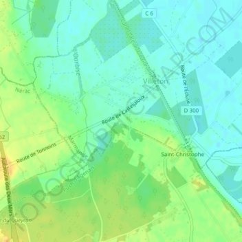 Mapa topográfico Buros, altitud, relieve