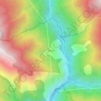 Mapa topográfico Valabres, altitud, relieve
