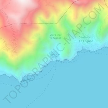 Mapa topográfico Jaibalito, altitud, relieve