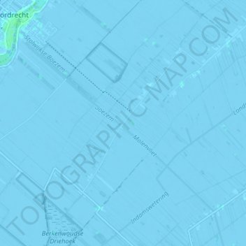 Mapa topográfico Achterbroek, altitud, relieve