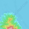 Mapa topográfico Uturoa, altitud, relieve