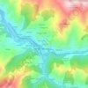 Mapa topográfico La Cortina, altitud, relieve