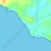 Mapa topográfico Cheetima Beach, altitud, relieve