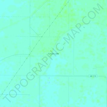 Mapa topográfico Carson Lake, altitud, relieve