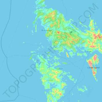 Mapa topográfico Darab Island, altitud, relieve